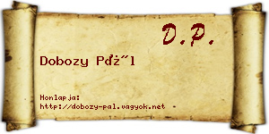 Dobozy Pál névjegykártya