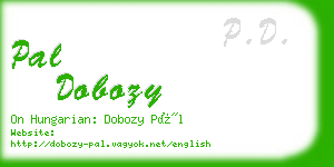 pal dobozy business card